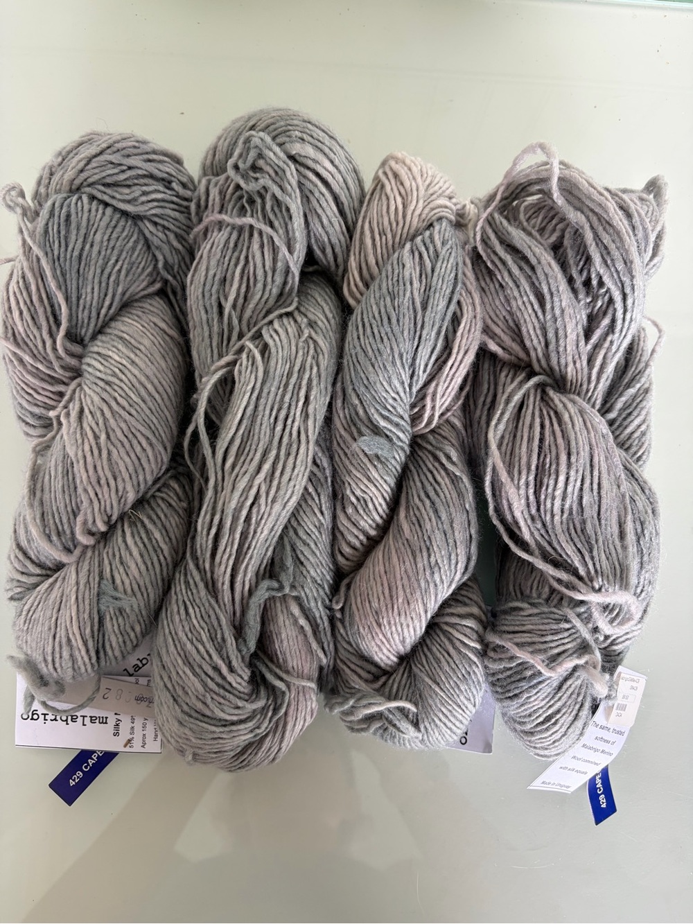 Malabrigo DK Silk/Wool Blend - 4 Skeins, 150 yards each